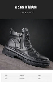 Men's Leather Boots  Comfortable Anti Slip