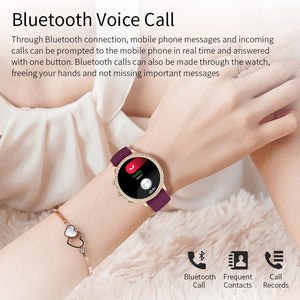 LIGE Smart Watch Women Bracelet Voice Assistant  Bluetooth Calls Waterproof