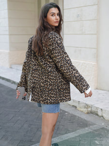 2024 Fall / Autumn Winter New Women Fashion Basic Leopard Jacket Basic Blazer