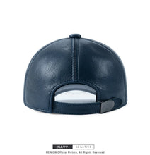 FEINION Genuine Leather Unisex Baseball Cap 100% Leather Winter Structured Flat Adjustable Back Strap Hat