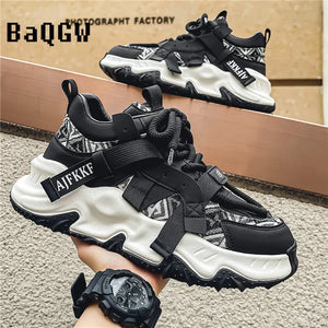 Luxury Men's  Casual Height Increasing Patchwork Sneakers