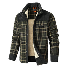 Men's Jackets Winter Windproof Warm Casual Bomber Coat Plaid Sherpa Lined Flannel Outdoor Classic Jacket Men US Size