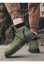 CYYTL Mens Boots Ankle Casual Winter Shoes Cowboy Combat Tactical Motorcycle Leather Chelsea Work Outdoor Hiking Luxury Designer