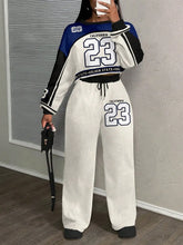 California 23 Two Piece Set Women's Streetwear Crop Top & Wide Leg Pants Fall Winter