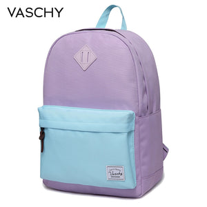 VASCHY Unisex Classic Water Resistant Backpack 15.6Inch Laptop Capacity