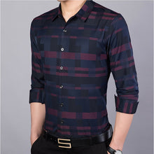 Covrlge Shirt Plaid Jacquard Anti-wrinkle Non-iron Shirt Casual Men
