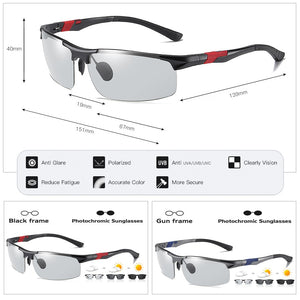 LIOUMO Photochromic Sun Glasses Polarized Men Aluminum Magnesium Frame Sport Driving Sunglasses Change Color gafas de sol hombre