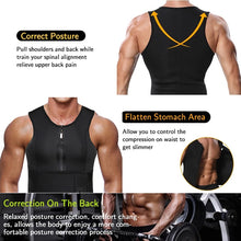 Men Neoprene Sauna Waist Trainer Vest  Adjustable Faja Shapewear