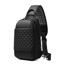 EURCOOL Messenger Bag for Men Black Crossbody Bags men for 7.9&quot; iPad Waterproof Shoulder Bag USB Charging Chest Pack n1903