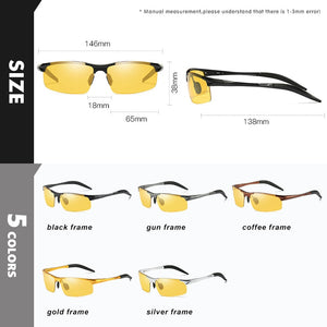 Top Anti-glare Day Night Vision Glasses For Driving Men Polarized Sunglasses Photochromic Driver Goggles Glasses zonnebril heren