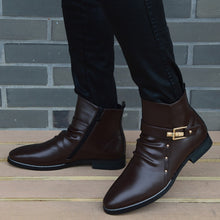 Men Casual Ankle Boots Genuine Leather British Style Autumn Winter