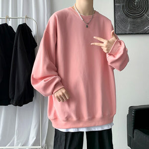 Autumn Men Casual Sweatshirts  Oversized Loose Pullovers