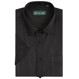 Men Short Sleeve Shirts Business Formal Dress Shirts Non-Iron Office Wear