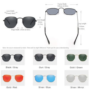 KINGSEVEN 2021 Classic Reflective Sunglasses Men Hexagon Retro Sun glasses Stainless Steel Eyewear Oculos Gafas De Sol Shades