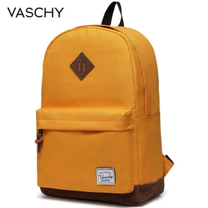 VASCHY Unisex Classic Water Resistant Backpack 15.6Inch Laptop Capacity