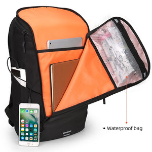 Fenruien Men Backpack Multifunctional Waterproof 15.6 Inch Laptop