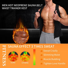 Men Neoprene Sauna Waist Trainer Vest  Adjustable Faja Shapewear