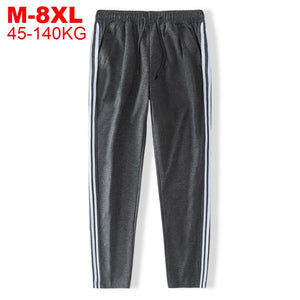 Sweatpants Men  Cotton Sports Track Pants  Plus Size 8xl 7xl Striped