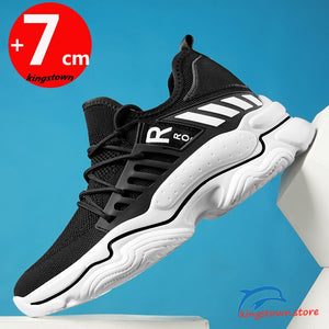 Sneakers Man  Lift Elevator Shoes  Taller Heel Men&#39;s Invisible Height Increasing Insoles 7CM Fashion