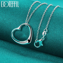 DOTEFFIL 925 Sterling Silver Chain Love Heart Pendant Necklace