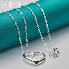 DOTEFFIL 925 Sterling Silver Chain Love Heart Pendant Necklace