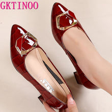 GKTINOO Fashion Office Shoes 2022 New Women Genuine Leather Shallow High Heels