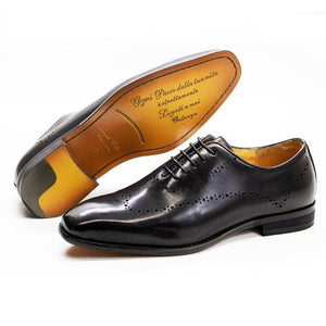 Men Luxury Italian Formal Oxford Design Genuine Leather Wing Tip Lace Up Wedding Office Shoes