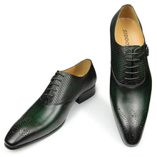 Luxury Men's Business Genuine Leather  Oxfords Style Lace-up Pointed Toe Dress Shoes