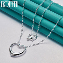 DOTEFFIL 925 Sterling Silver Chain Love Heart Pendant Necklace