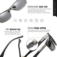 LIOUMO Photochromic Polarized Sunglasses  Square Frame UV400