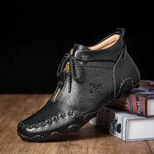 Men Front Zipper Ankle Boots