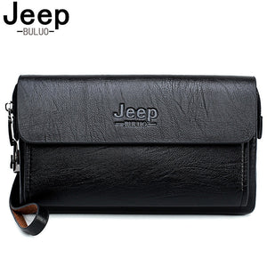 JEEP BULUO  Men's Clutches Bags  For Phone and Pen High Quality  Leather Wallets