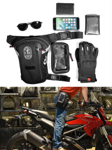 Motorcycle Waist Bag Leg Bag Reflective Phone Bag Multi Pockets