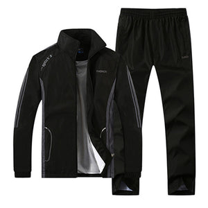 Men's Set Spring Sportswear 2 Piece Set Sporting Suit Jacket+Pant Sweatsuit Size L-5XL
