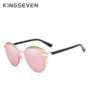 KINGSEVEN  Cat Eye Sunglasses Women polarized Luxury Alloy Frame