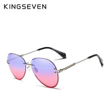KINGSEVEN Rimless Women Sunglasses Gradient Lens