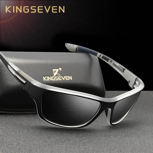 KINGSEVEN Ultralight Frame Polarized Sunglasses Men Fashion New Sports Style Square  UV