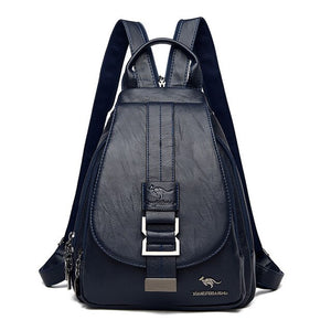 Anti-theft Ladies Soft Leather Backpack  Shoulder Bag  School Bags For Teenage Girls