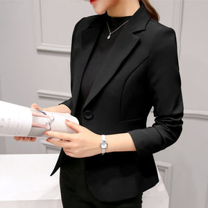 Women Formal Blazers Lady Office Work Suit Jackets  Slim fit