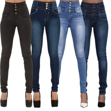 Women  Jeans Push Up Pencil Denim Pants Vintage High Waist Jeans