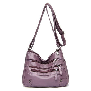 High Quality Women's Soft PU Leather Shoulder Bags Multi-Layer Classic Crossbody Bag