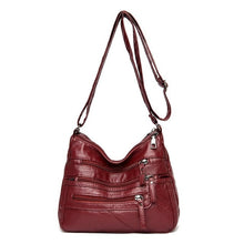 High Quality Women's Soft PU Leather Shoulder Bags Multi-Layer Classic Crossbody Bag
