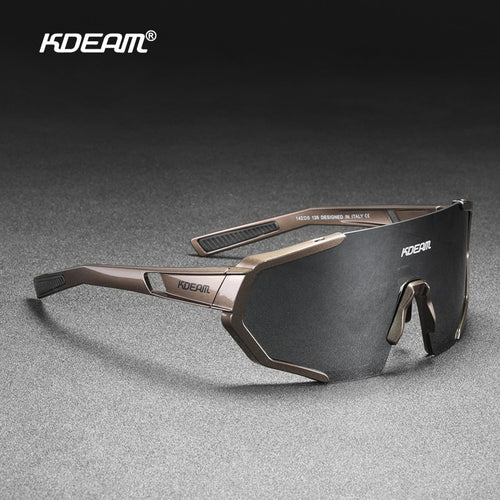 KDEAM Shatterproof TR90 Active Polarized Sunglasses Men Ultra-grip Rubber Nose Multilayer Mirror Lens