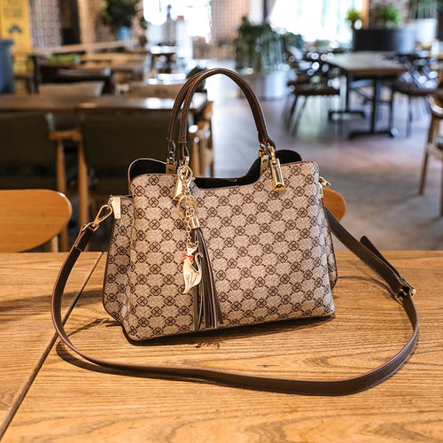 Women 2021 New Luxury Designer Crossbody Plaid Big Handbags
