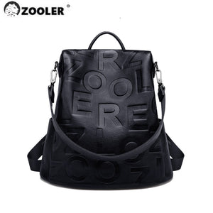 ZOOLER 100%  Leather Women Backpack High Quality Soft Leather Travel Bag