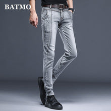 Batmo Men High quality casual slim elastic grey  pencil pants