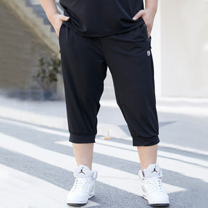 Spring/Summer Men Sweatpants Shorts Silk Mesh Plus Size 6XL-9XL