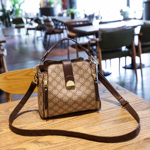 Women Top Handle Luxury  Phone Shoulder Crossbody PU Leather Vintage Fashion Small Plaid Handbags