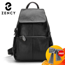Zency Fashion Soft Genuine Leather Large Women Backpack High Quality A+