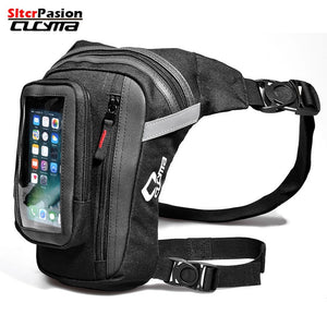 Motorcycle Waist Bag Leg Bag Reflective Phone Bag Multi Pockets